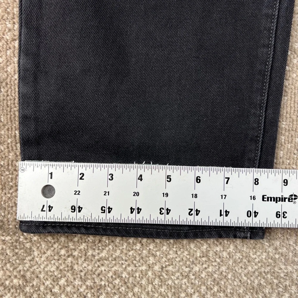 Levis 501 Original Fit Mens Jeans Black Denim 36X34 Button Fly